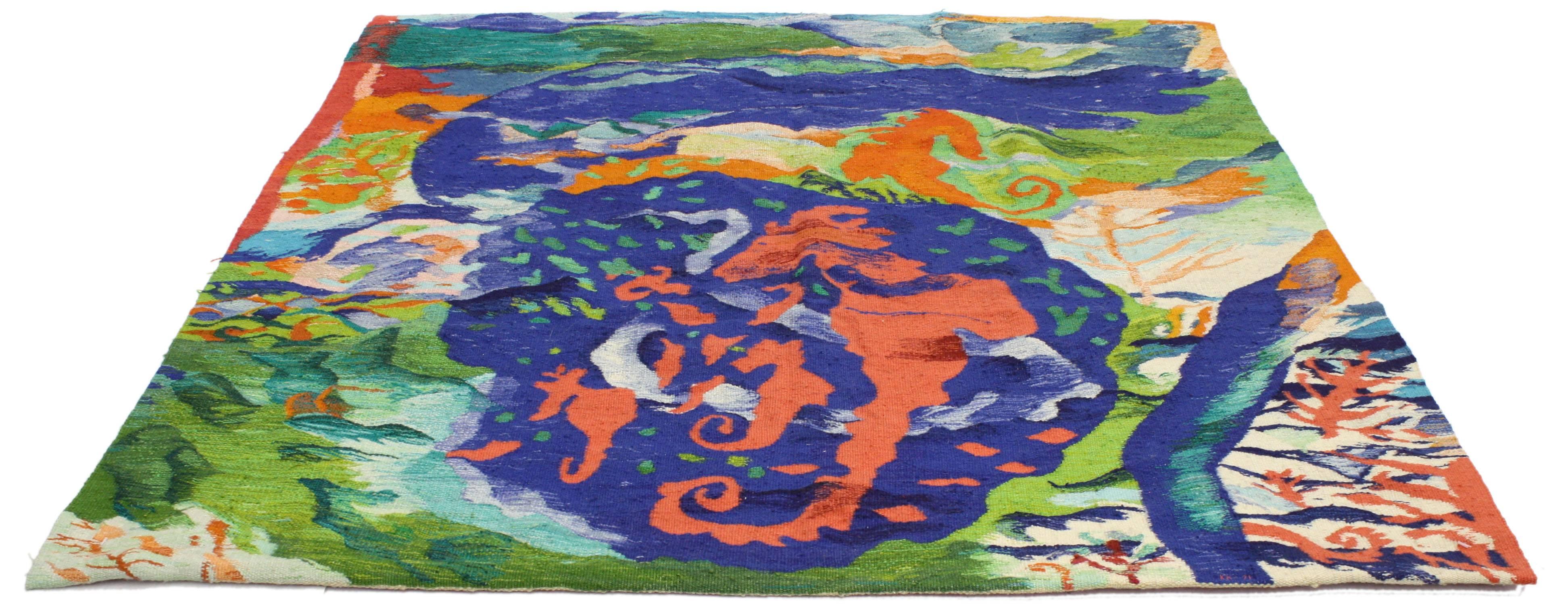 ocean seahorse tapestry
