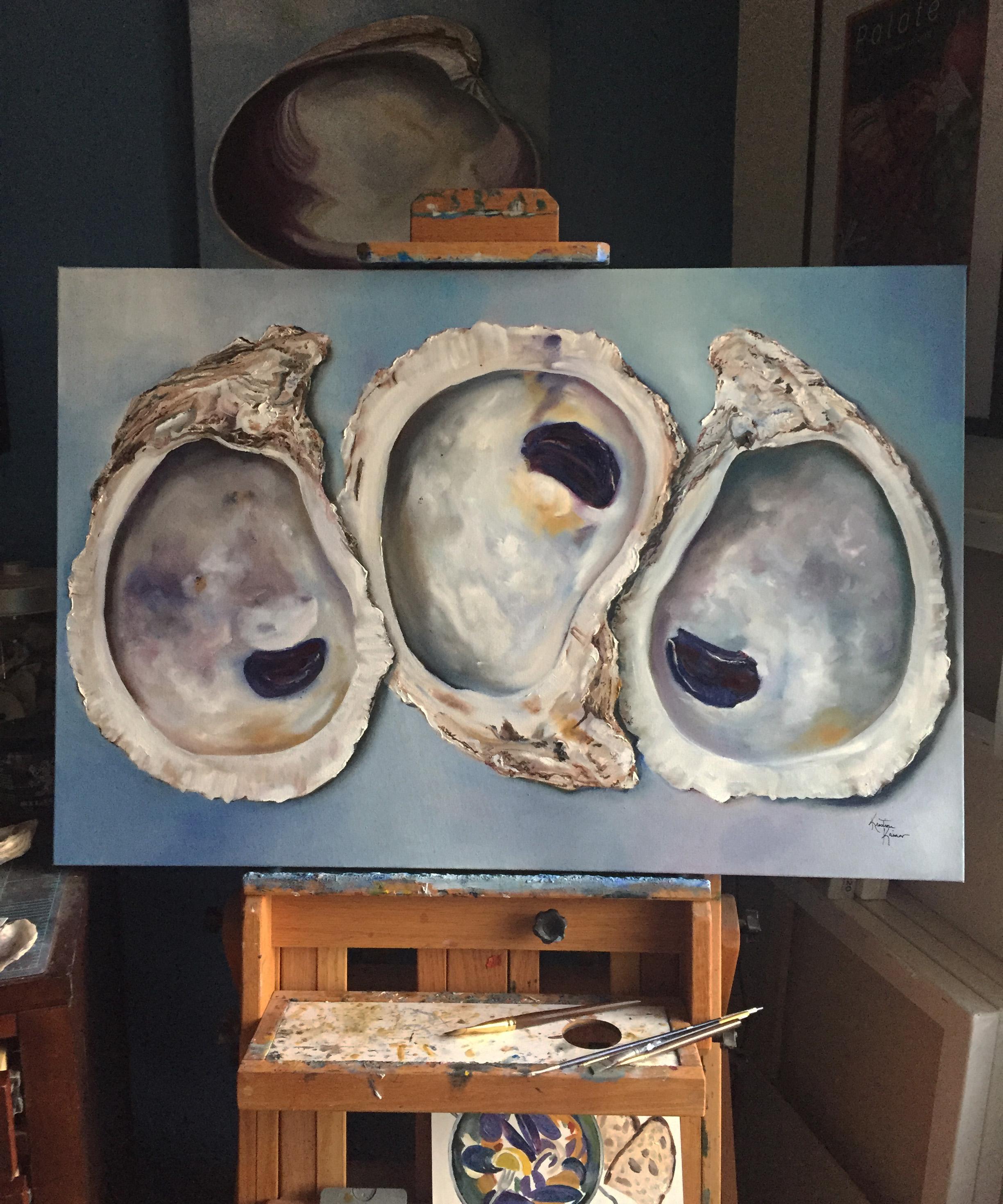 Ostriche di Chesapeake - Painting Realismo americano di Kristine Kainer