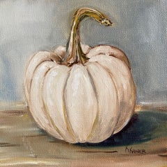 Miniature Casper Pumpkin, Oil Painting