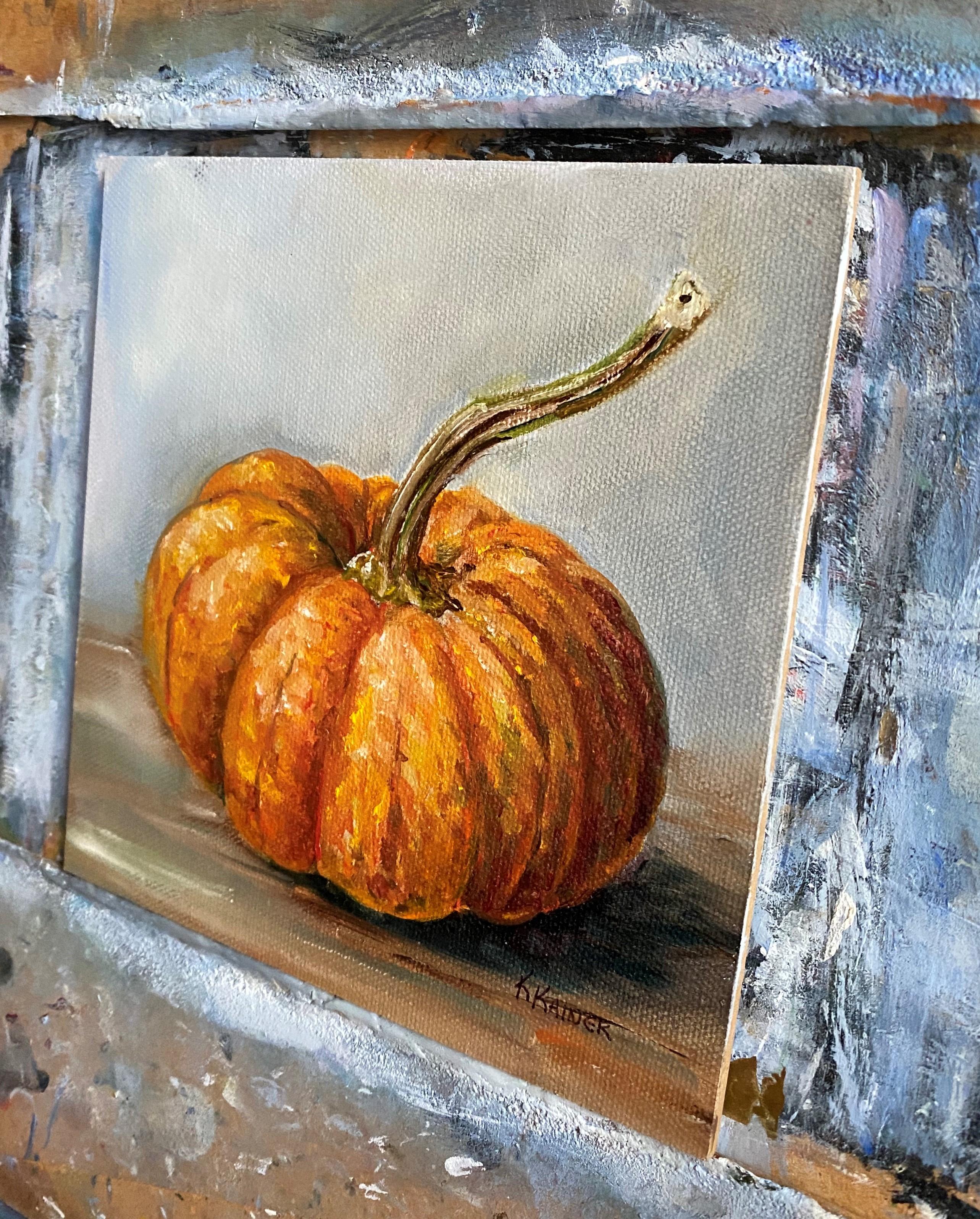 oil pastel pumpkin