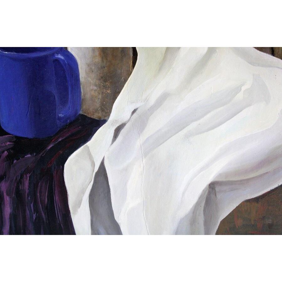 Natura morta. Cartone, olio, 96x69,5 cm - Still-Life Painting Nero di Kristine Kvitka