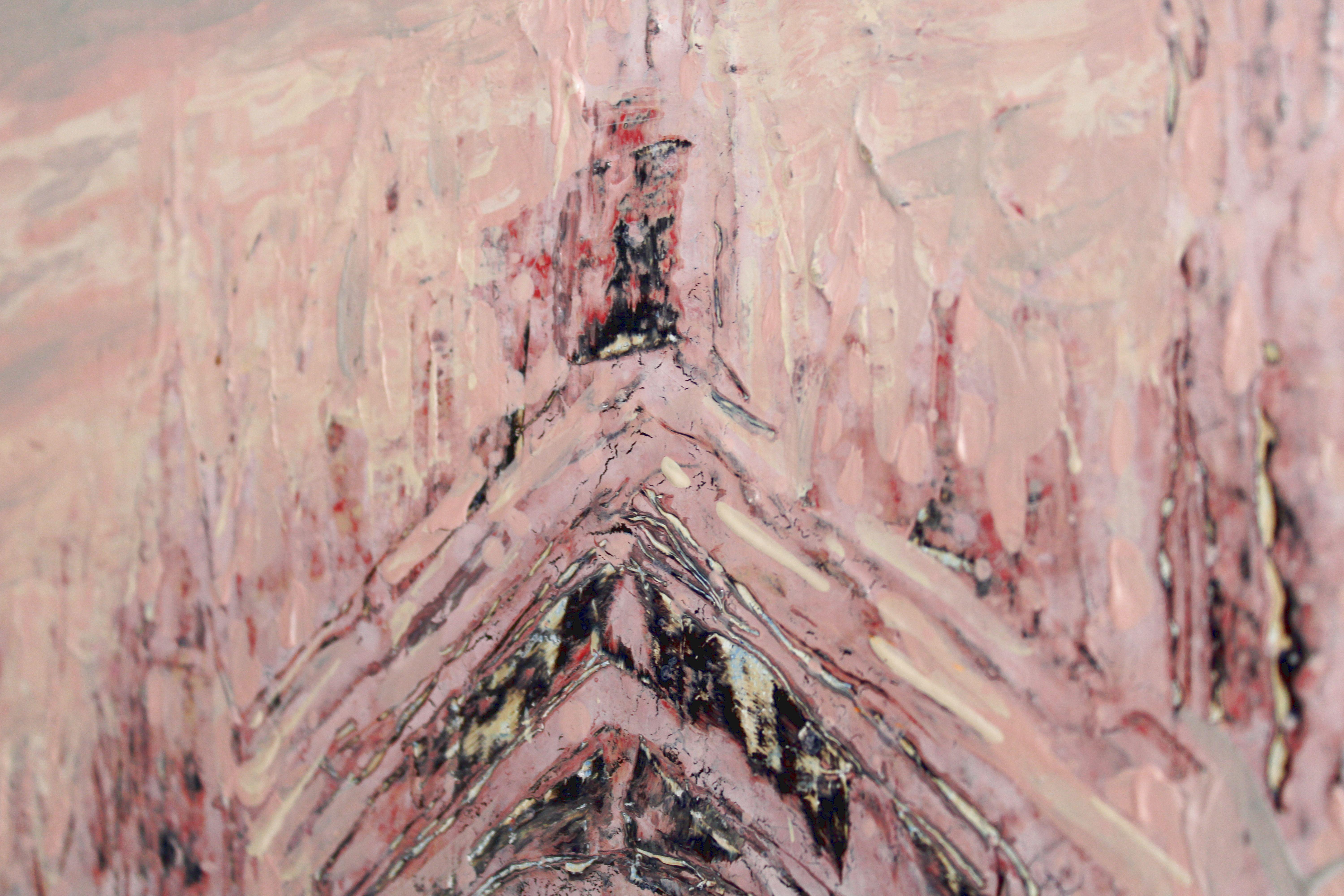 La catedral de rosa. Óleo sobre lienzo, 98x79 cm en venta 3