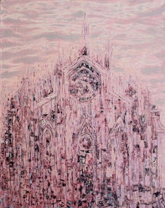 La catedral de rosa. Óleo sobre lienzo, 98x79 cm