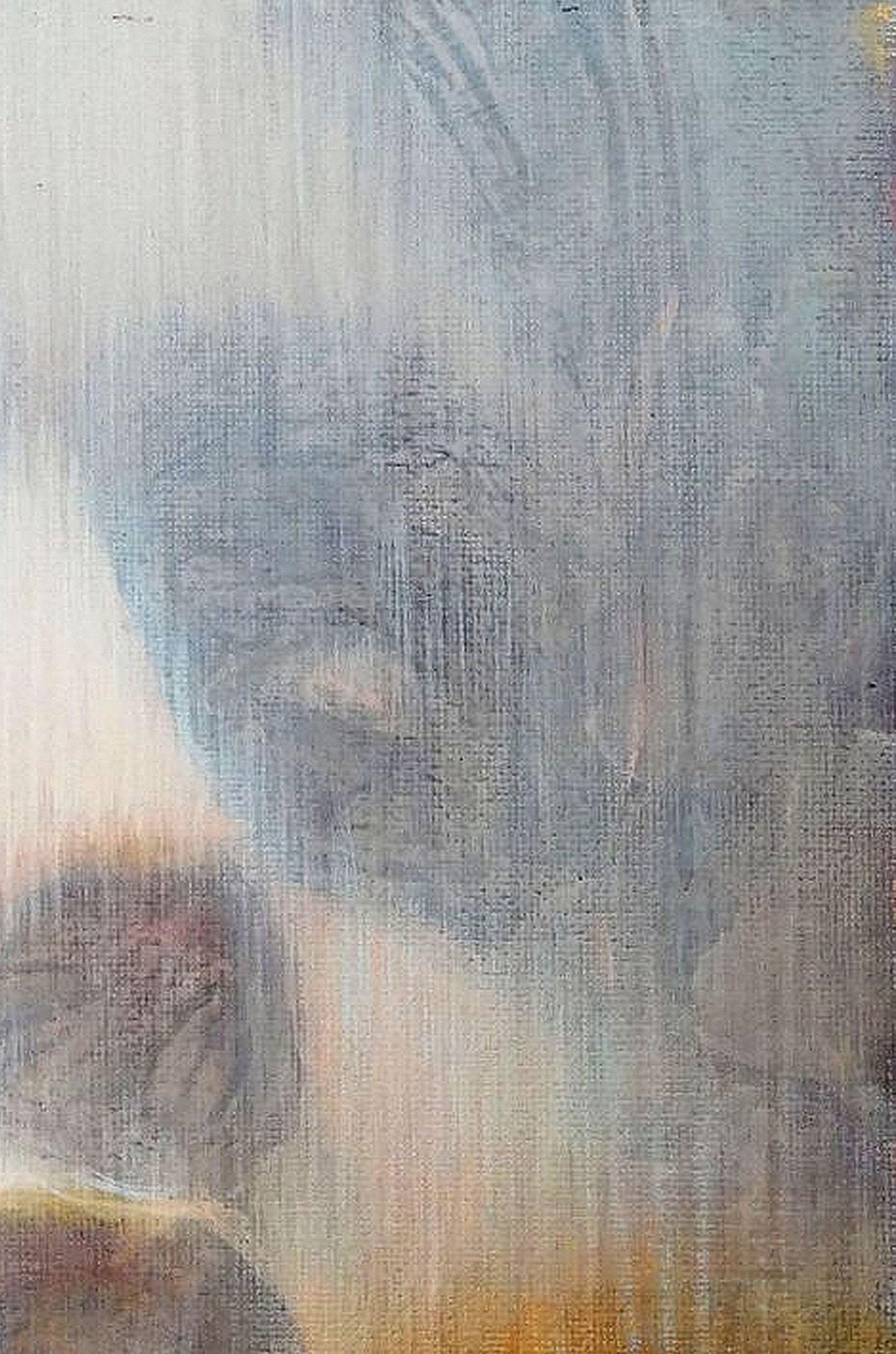 I colori dell'anima - 16. 2017. Olio su tela, 30x30 cm - Portrait Painting Grigio di Kristine Kvitka