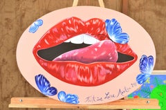 Butterflies in Stomach. 2017, acrylic on canvas, 50x70 cm. Signed