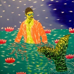 Gafas rosas 2009, óleo sobre lienzo, 130x130 cm