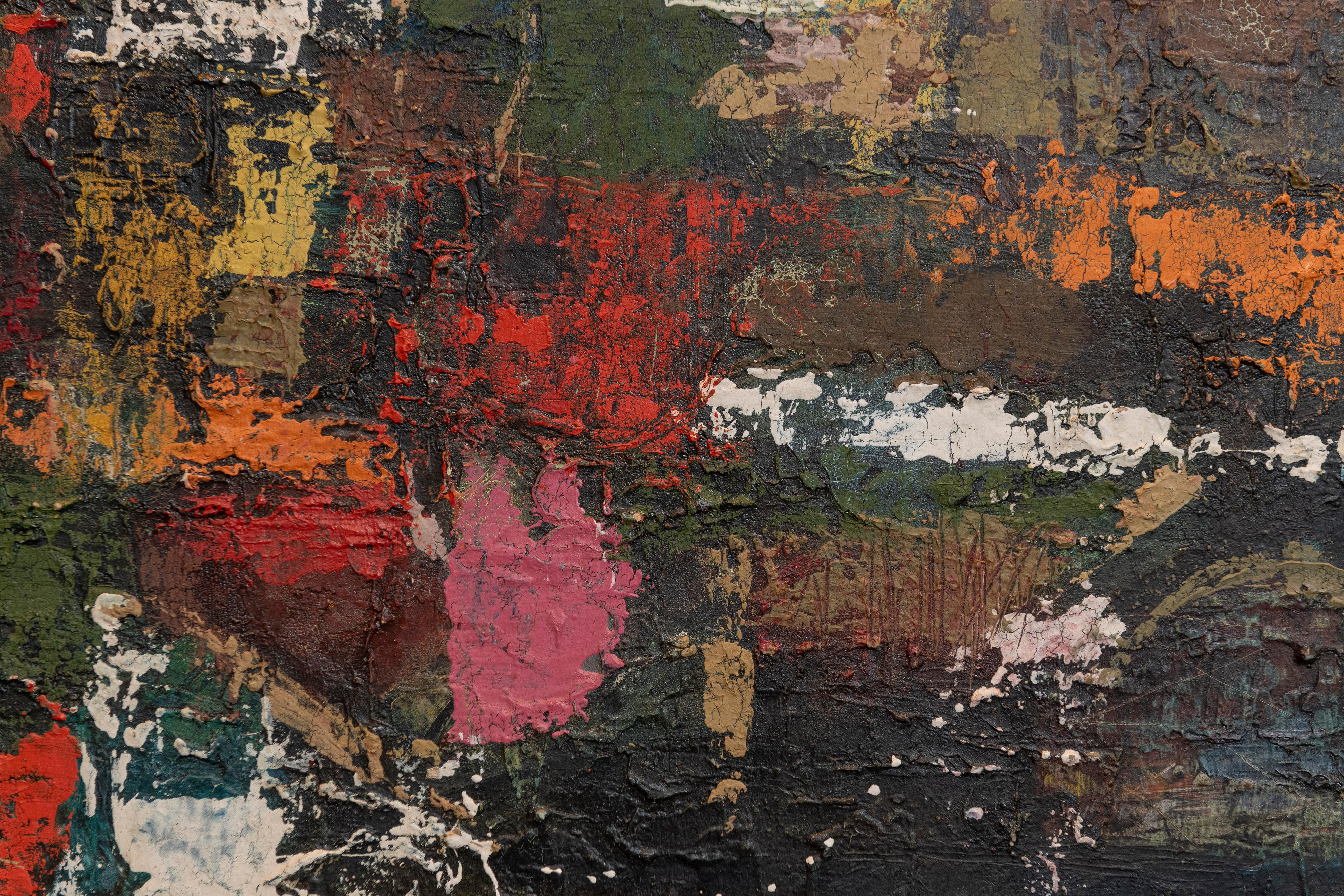 Kristine Mariano, Abstraktes Ölgemälde auf Karton, Gemälde (amerikanisch) im Angebot