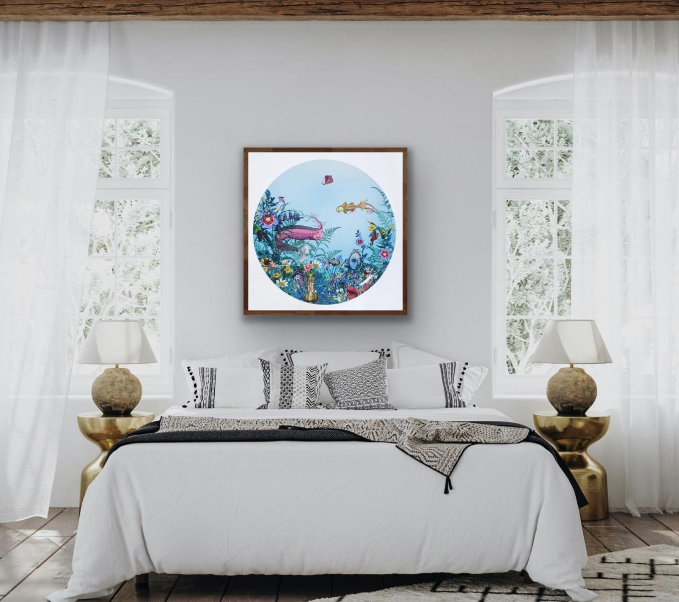 Fiskur Ne Thari - Circular Sea Born, Giclee Ink Print, Fish, Ocean, Fantasy For Sale 11