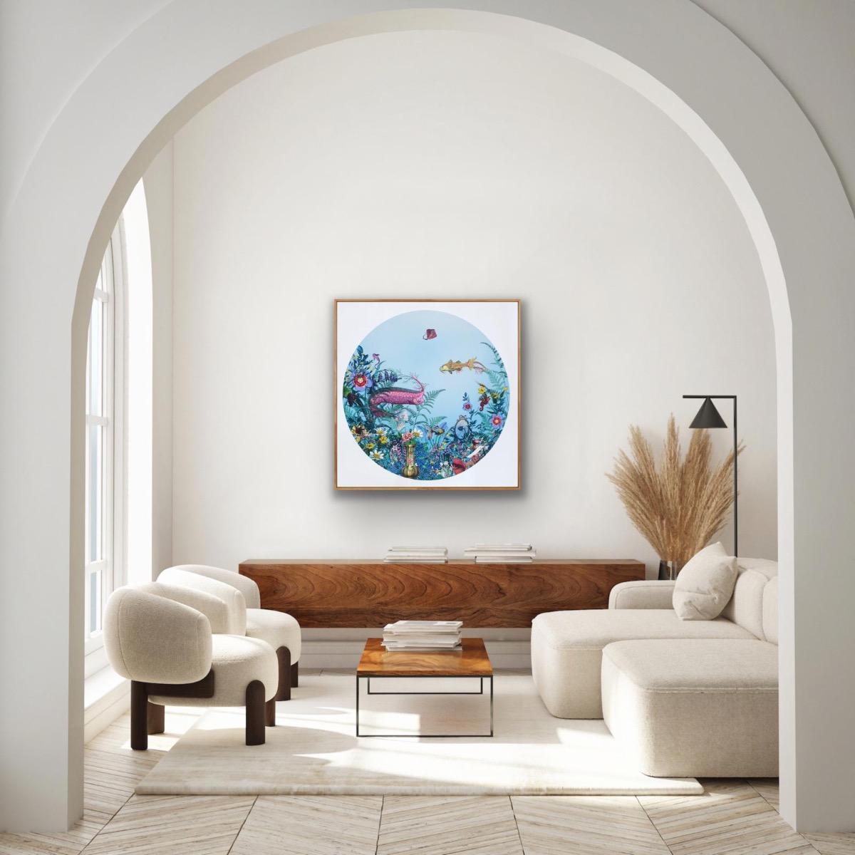 Fiskur Ne Thari - Sea Born, encre giclée, poisson, océan, fantaisie - Print de Kristjana Williams