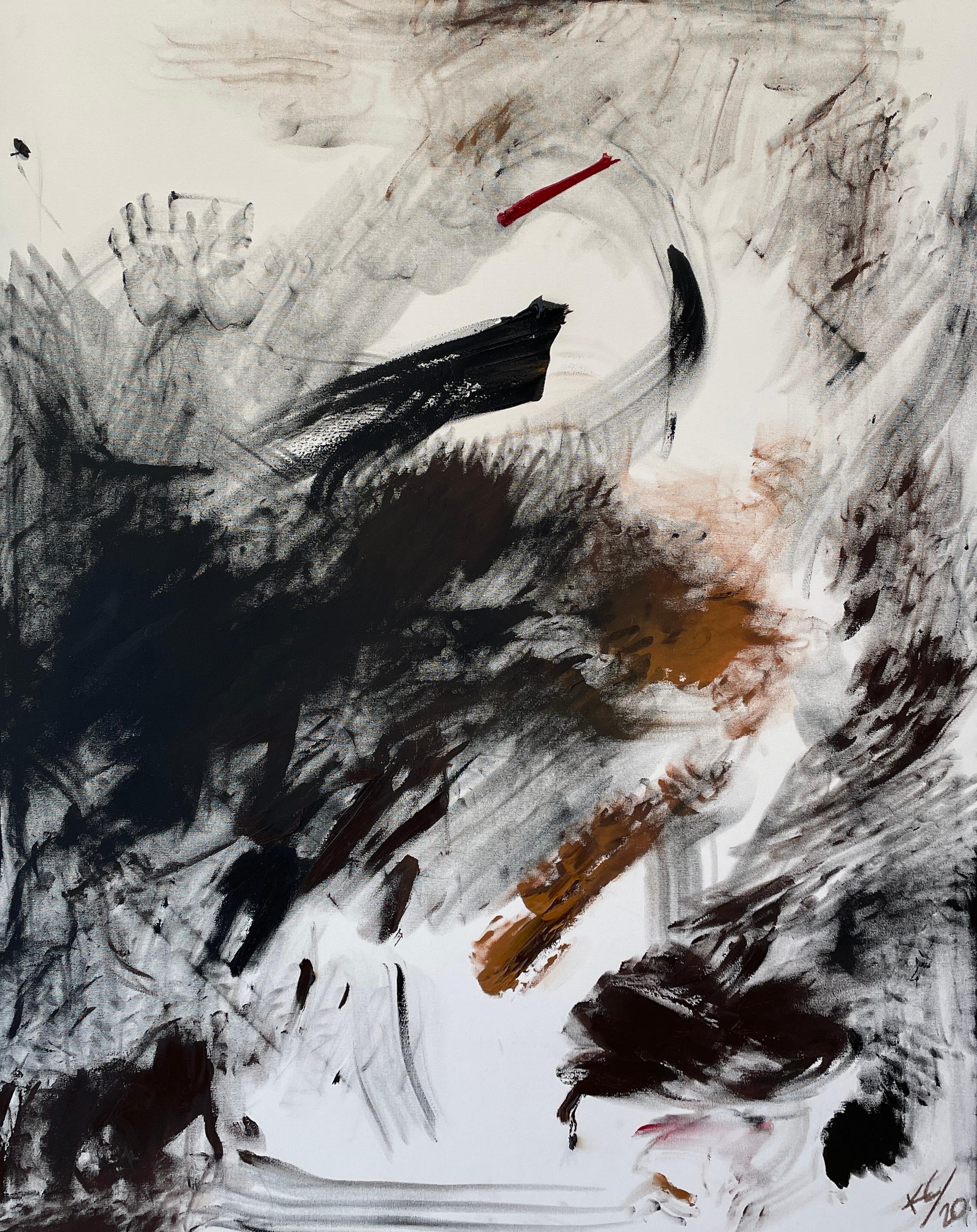 Kristy Chettle's "I Matter" is a 60" x 48" oil on canvas that speaks to the core of abstract expressionism. Through the visceral application of oil paints, Chettle orchestrates a symphony of bold strokes in monochromatic shades and earth tones with