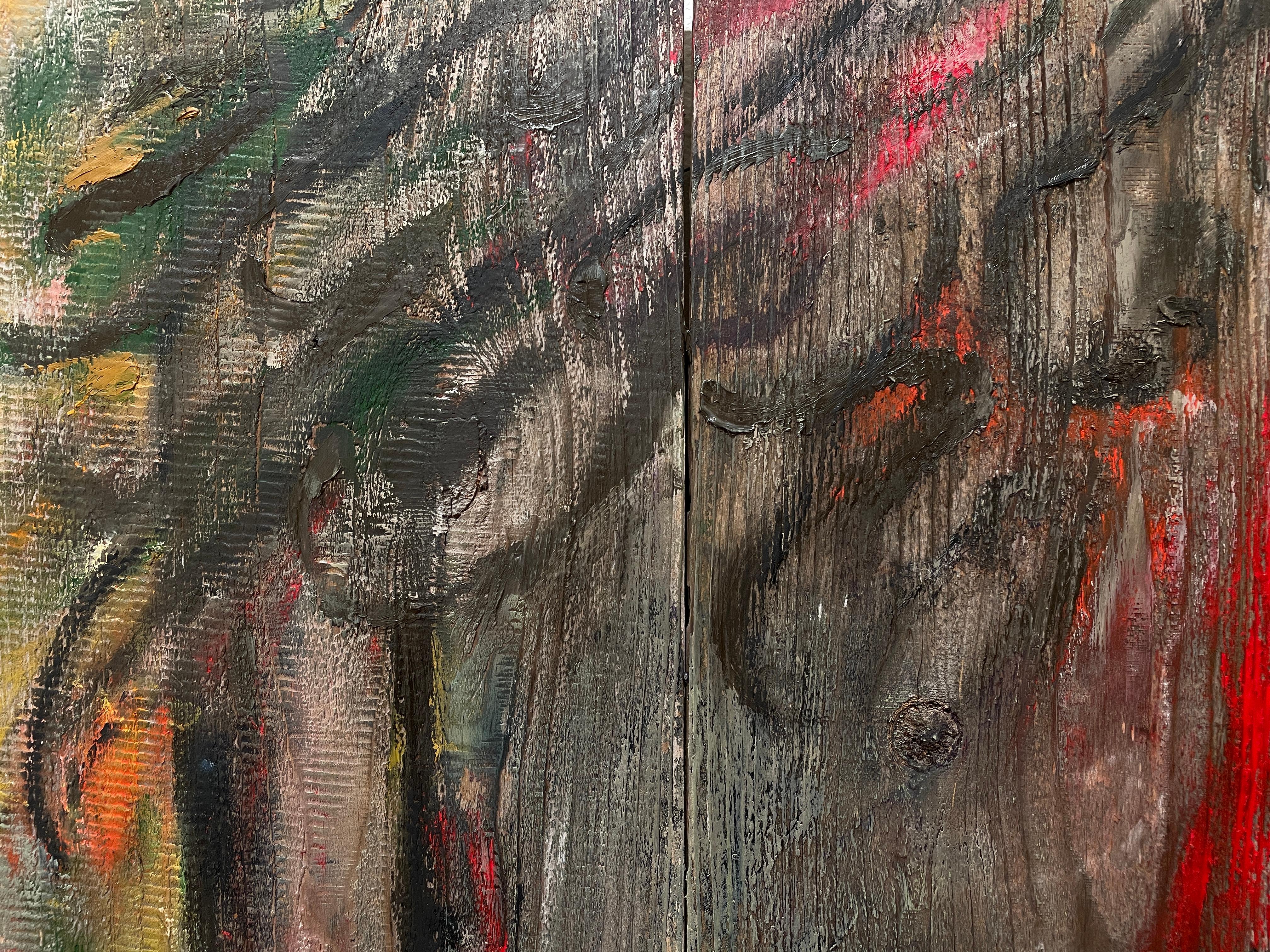 Ooh La La' - Femme nue figurative - Peinture à l'huile contemporaine sur Wood - Painting de Kristy Chettle