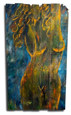 'Tina' oil on wood 73" x 41" by Kristy