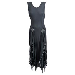 Kristyna Kitsis Mattes Jersey-Peekaboo-Schalkleid mit Spitze, UK