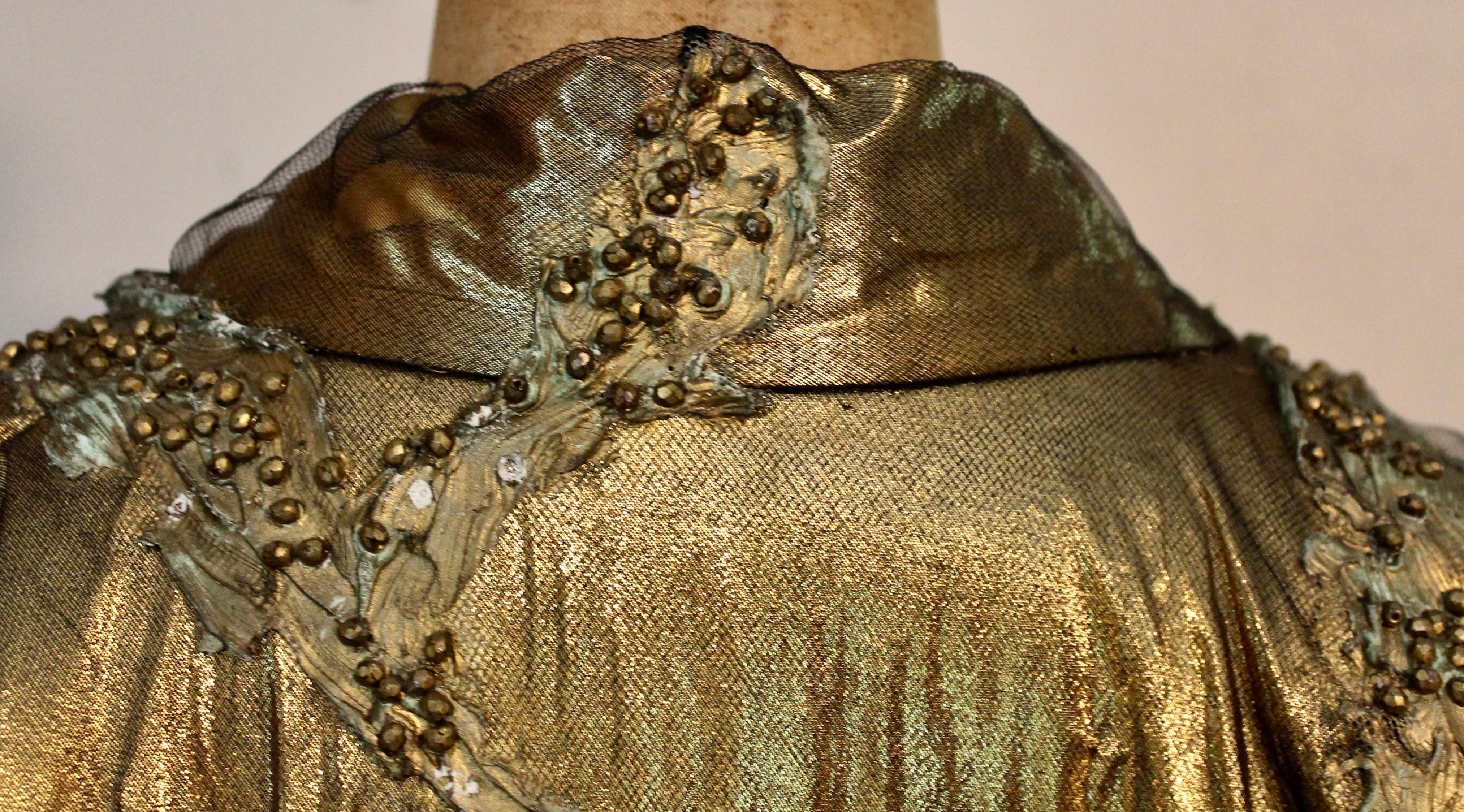 Krizia 1980's Gold Lame Opera Coat For Sale 6