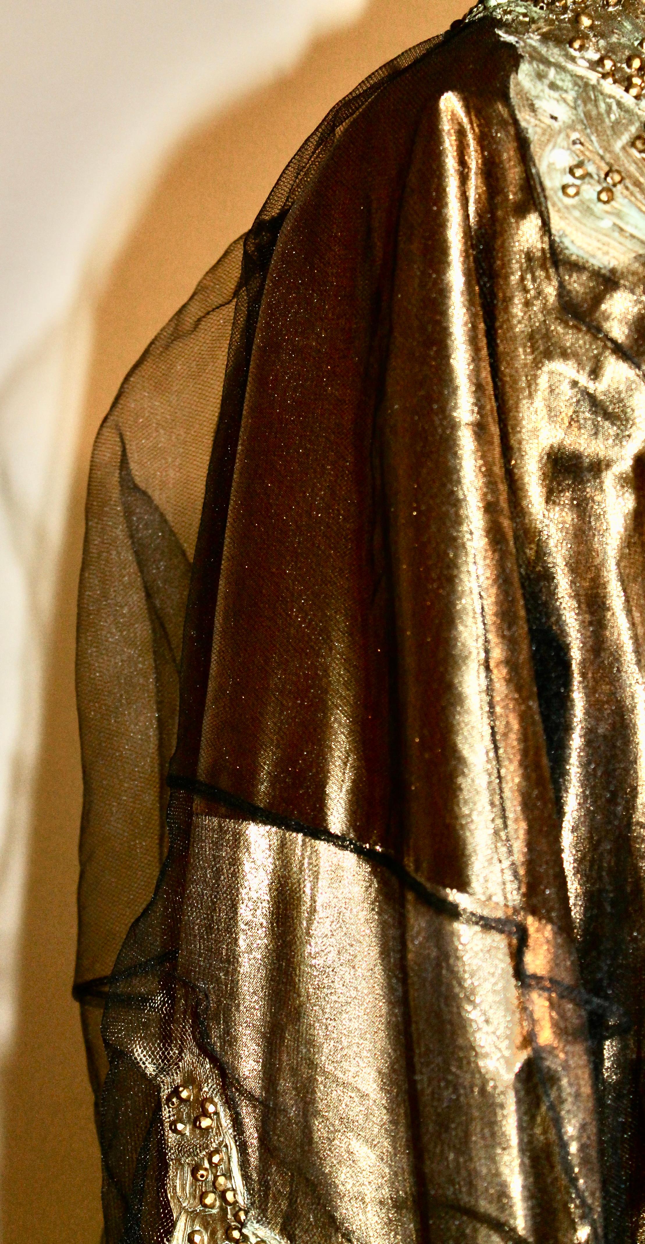 Krizia 1980's Gold Lame Opera Coat For Sale 8