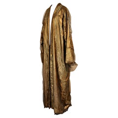 Krizia 1980's Gold Lame Opera Coat