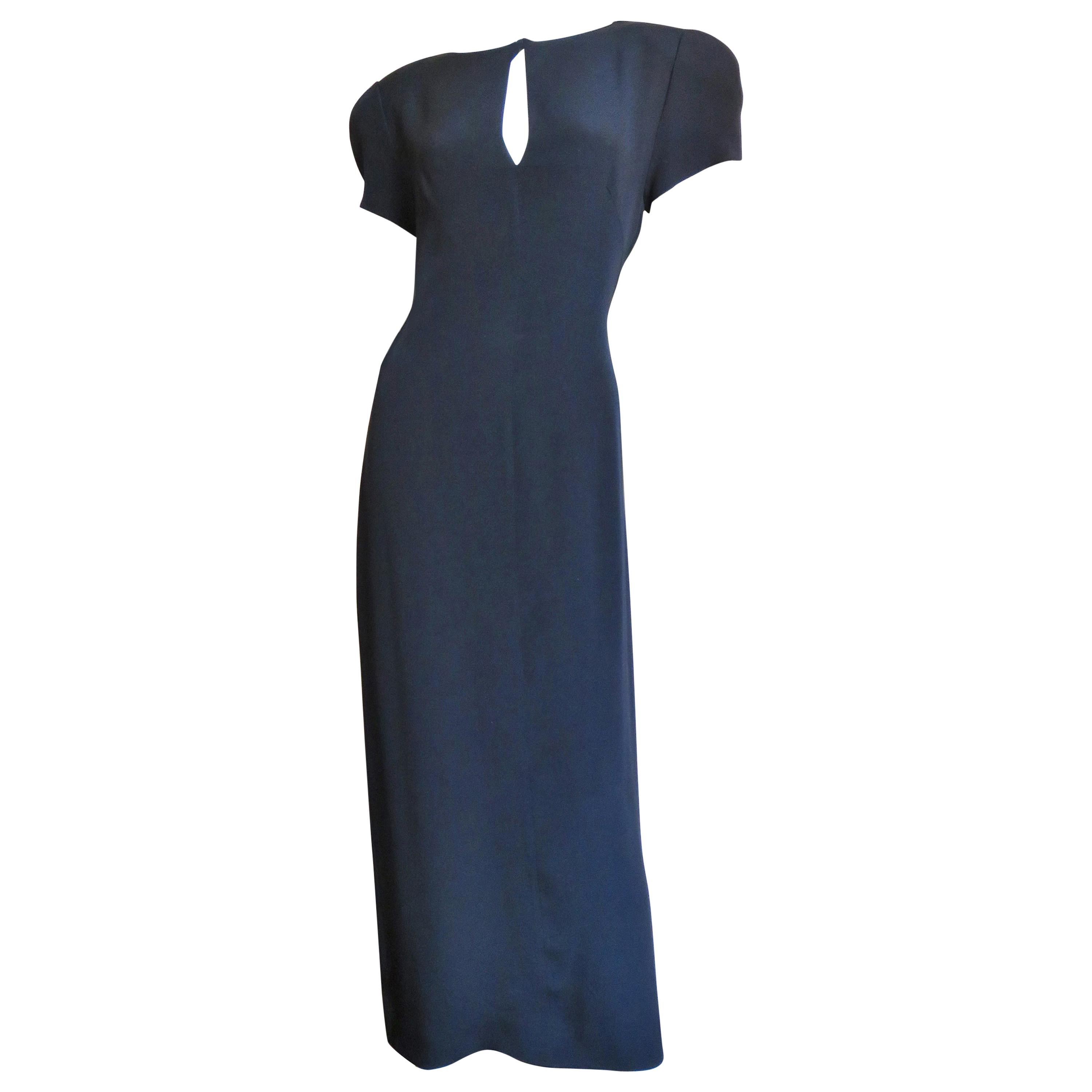 Krizia Slash Back Dress with Cut out Waist 1980s For Sale