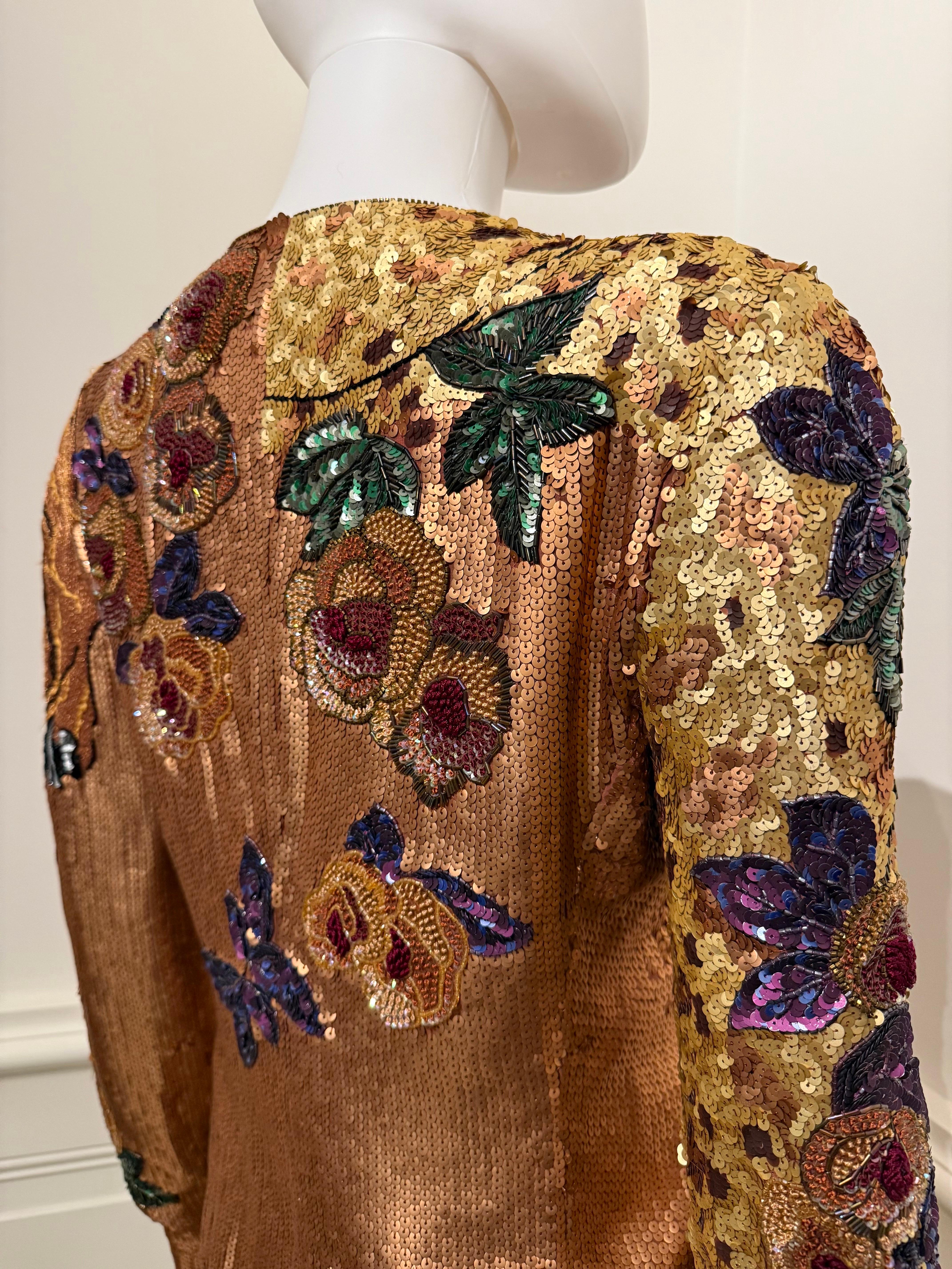 Krizia Amazing Vintage Runway Autunno/Inverno 1992 abito ricamato con perline in vendita 11