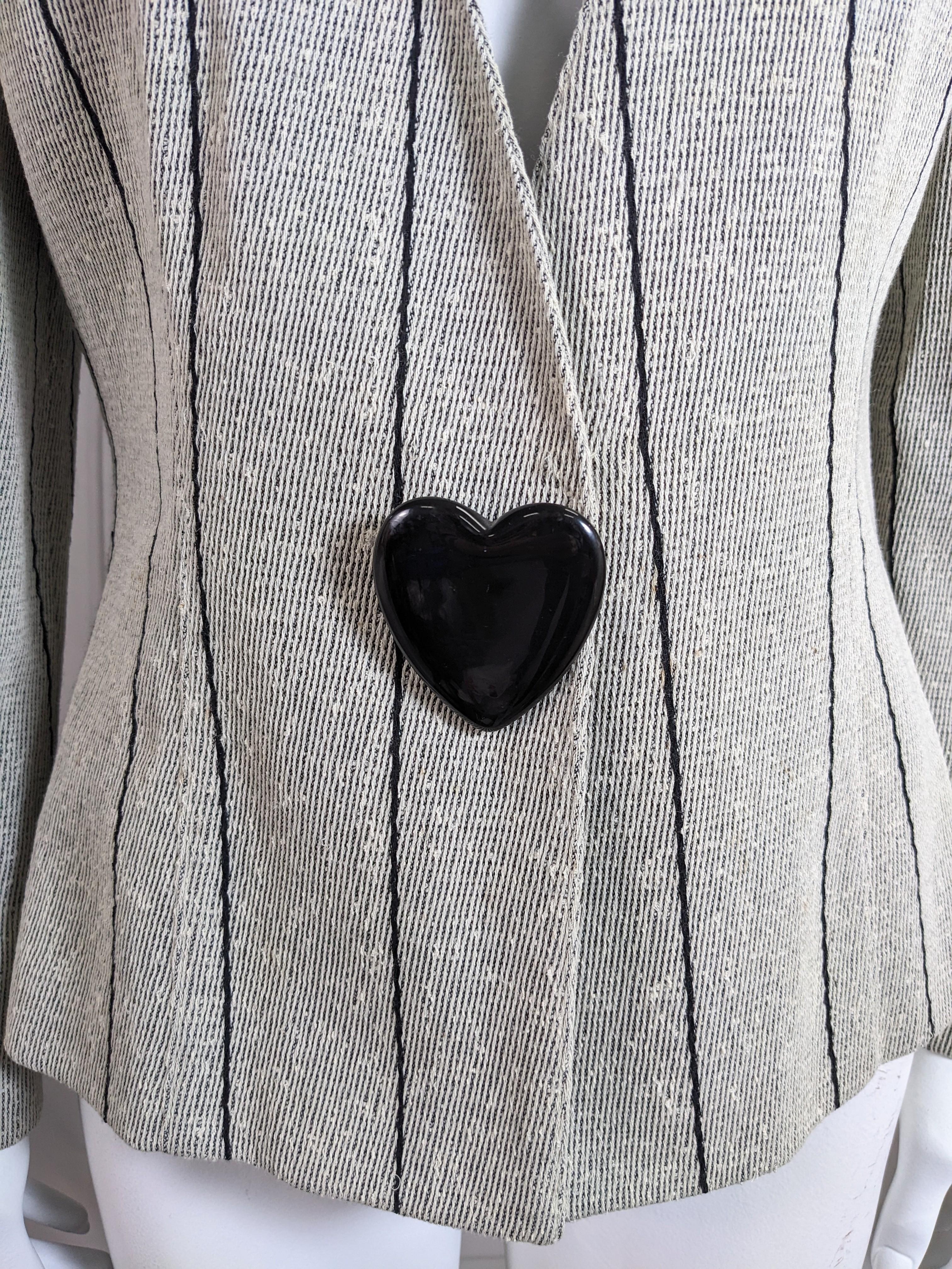 Krizia Bakelite Heart Blazer For Sale 1