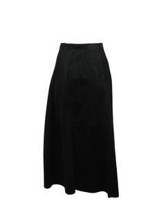 Krizia Black Leather Pencil Skirt