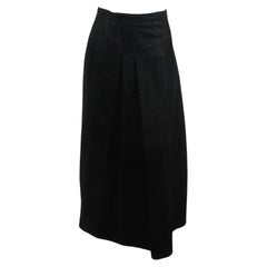 Krizia Black Leather Pencil Skirt
