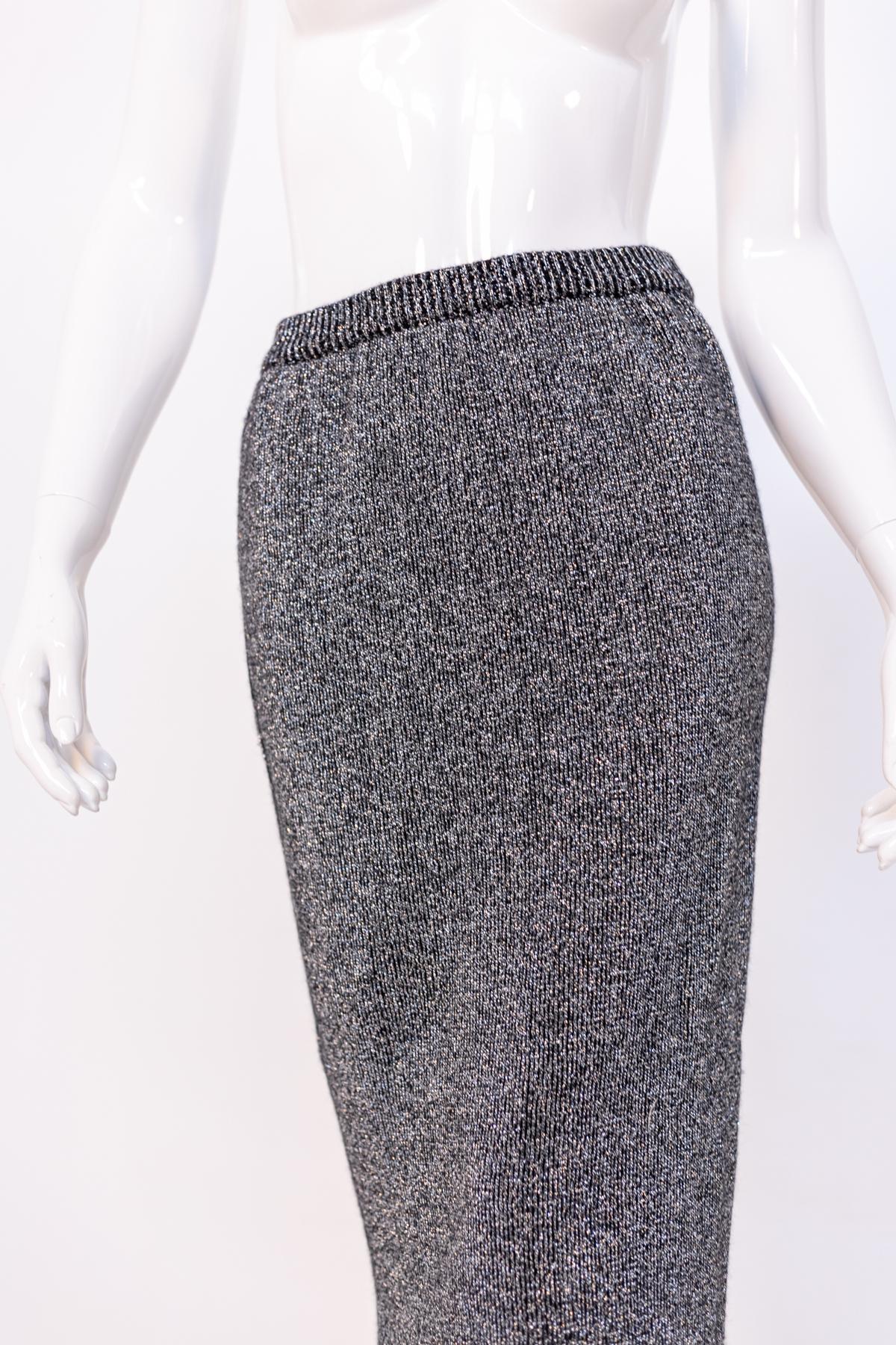 Krizia Casual Vintage Grey Long Skirt For Sale 6