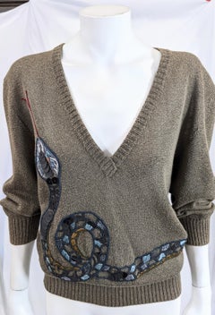 Krizia Coiled Serpent Sweater