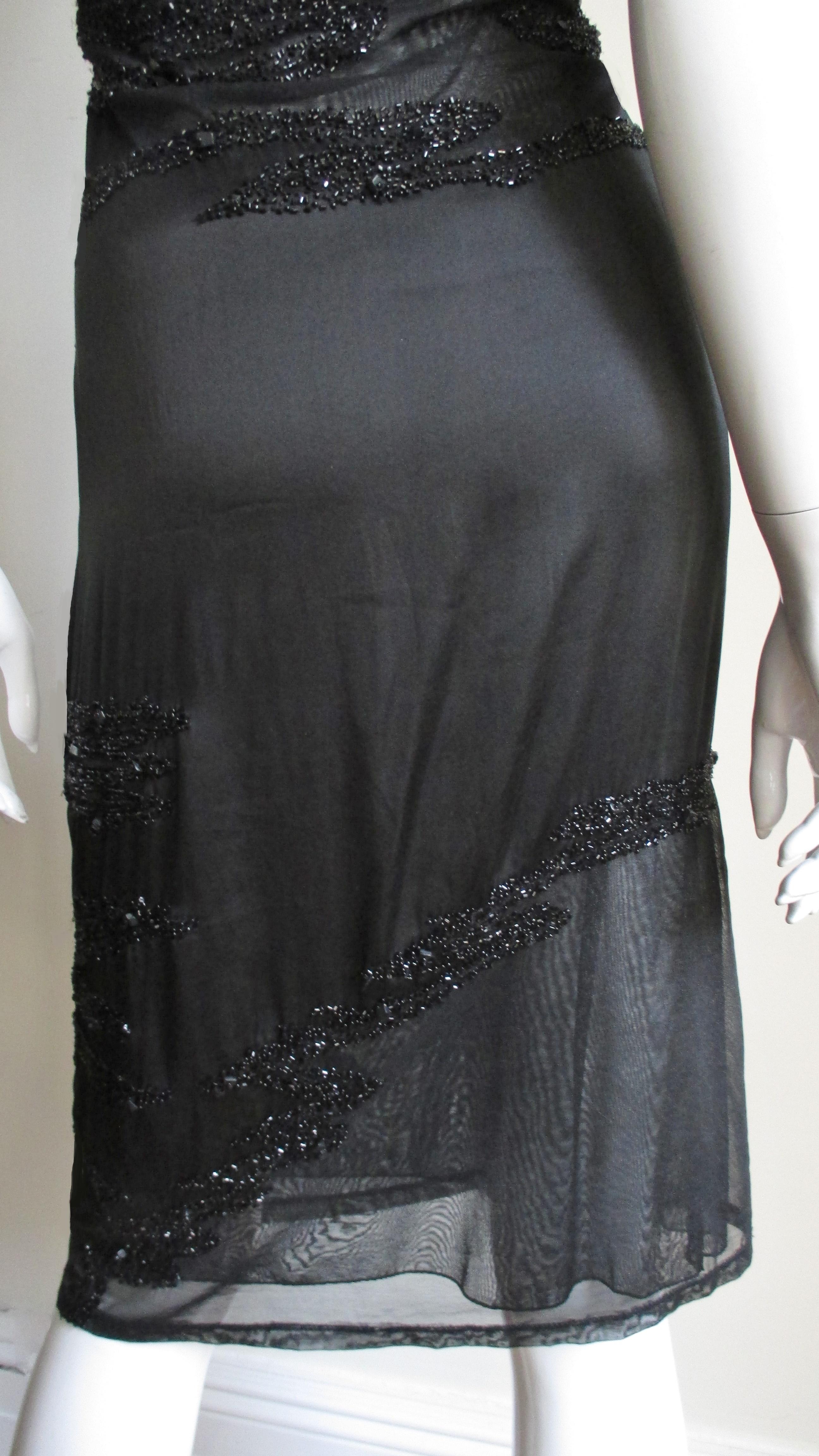  Krizia Dress with Bead Trim 1990s For Sale 3