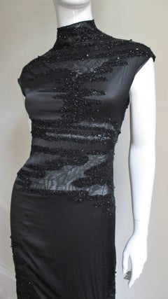 Krizia Dress with Bead Trim 1990s