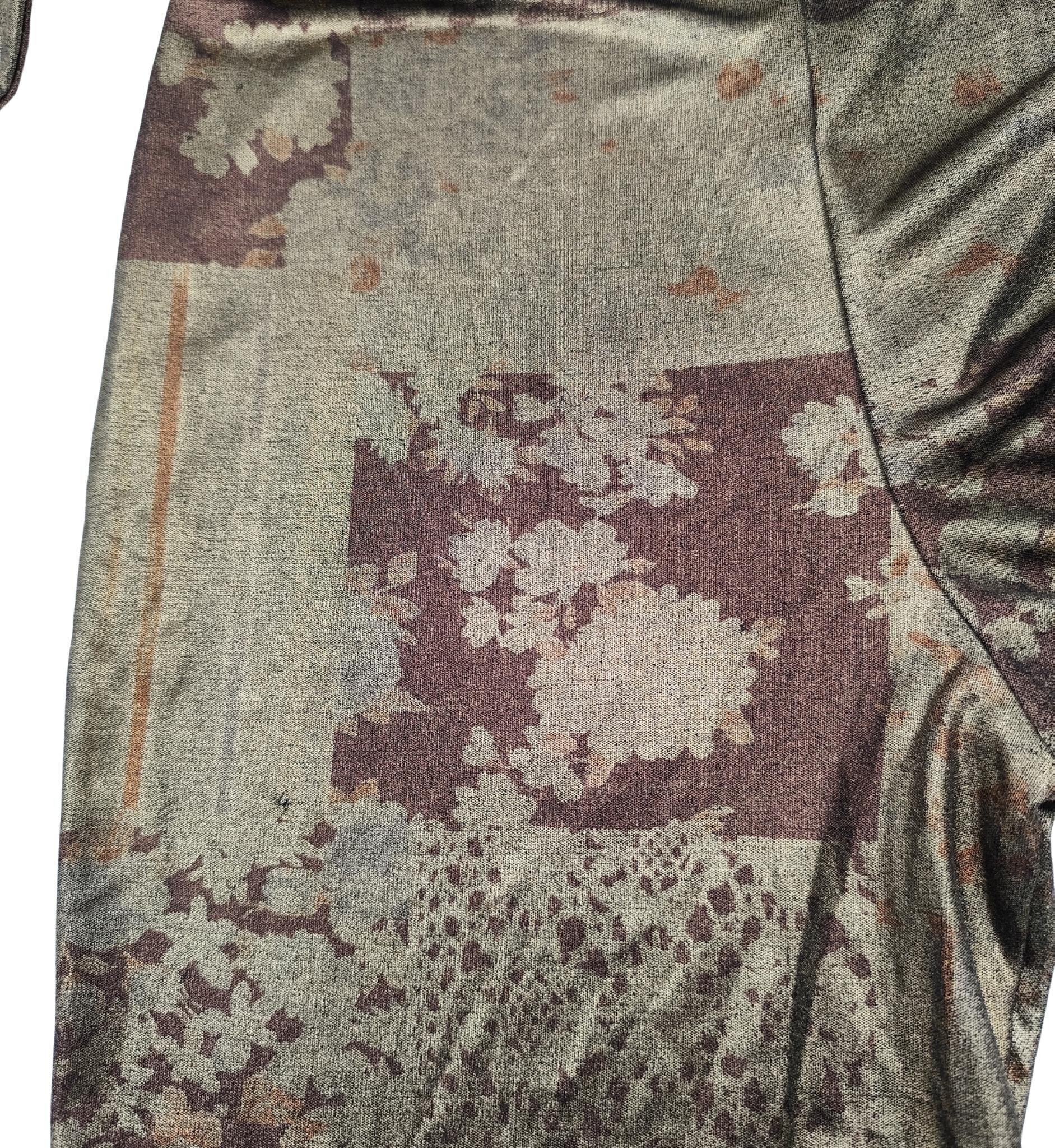 Krizia F/W 1994 runway gold bronze printed catsuit For Sale 9