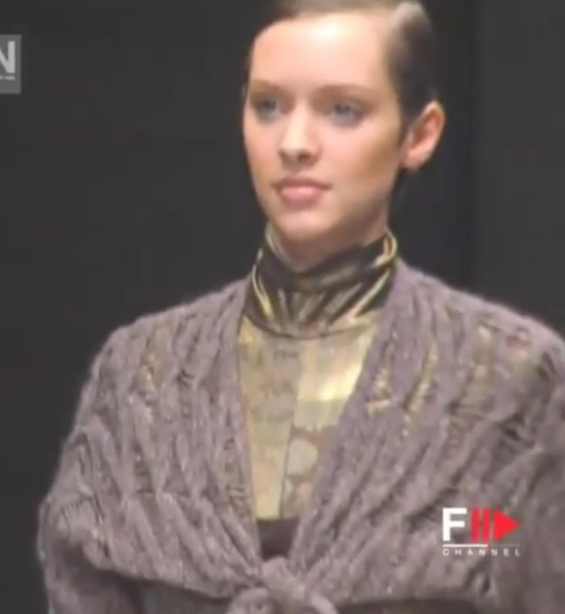Krizia F/W 1994 runway gold bronze printed catsuit In Good Condition For Sale In Milano, IT