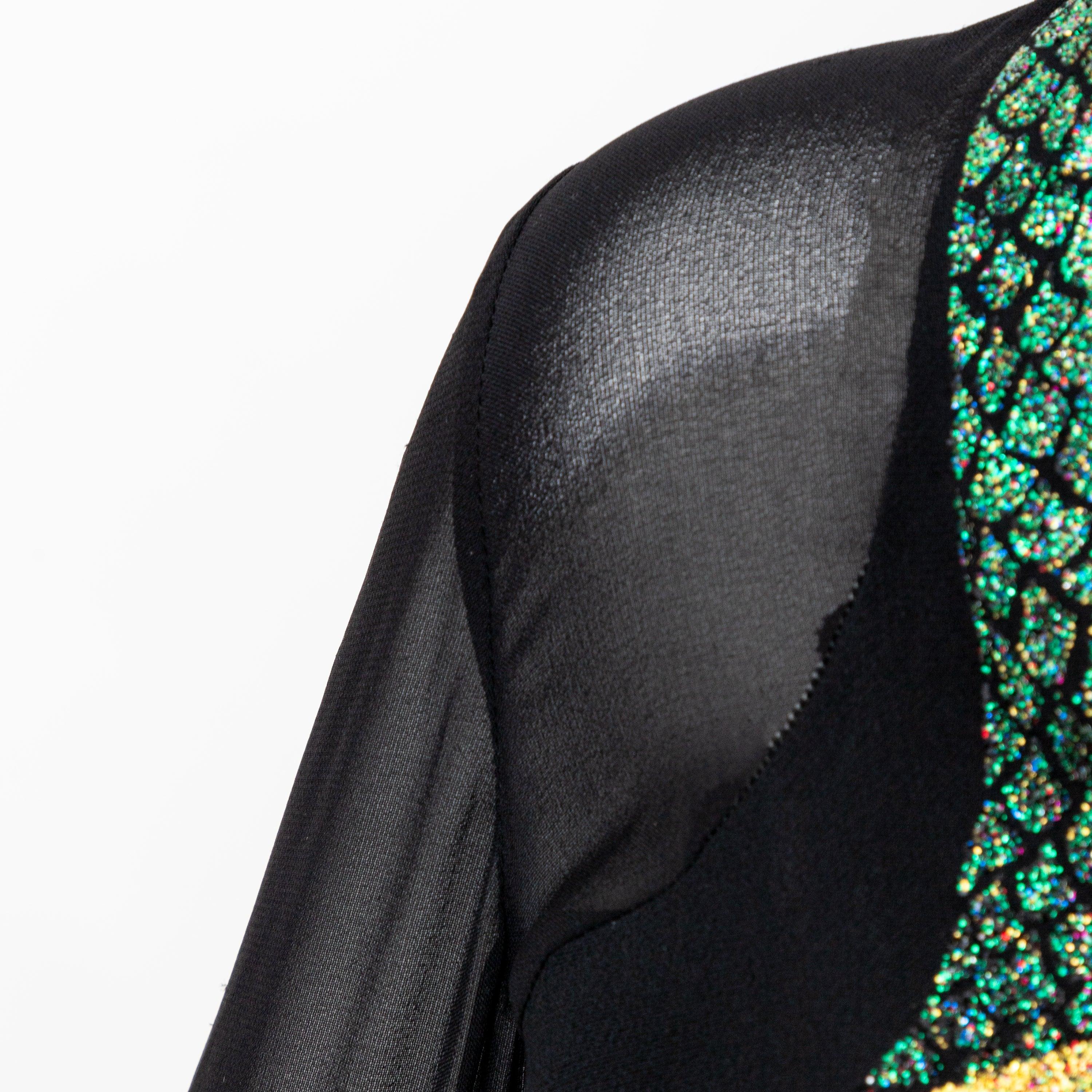 Krizia Glitter Embellished Snake Dress - '70s For Sale 1