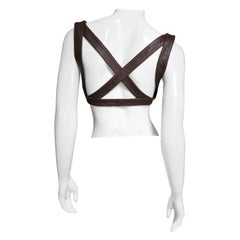 Harness Krizia en cuir des années 1980