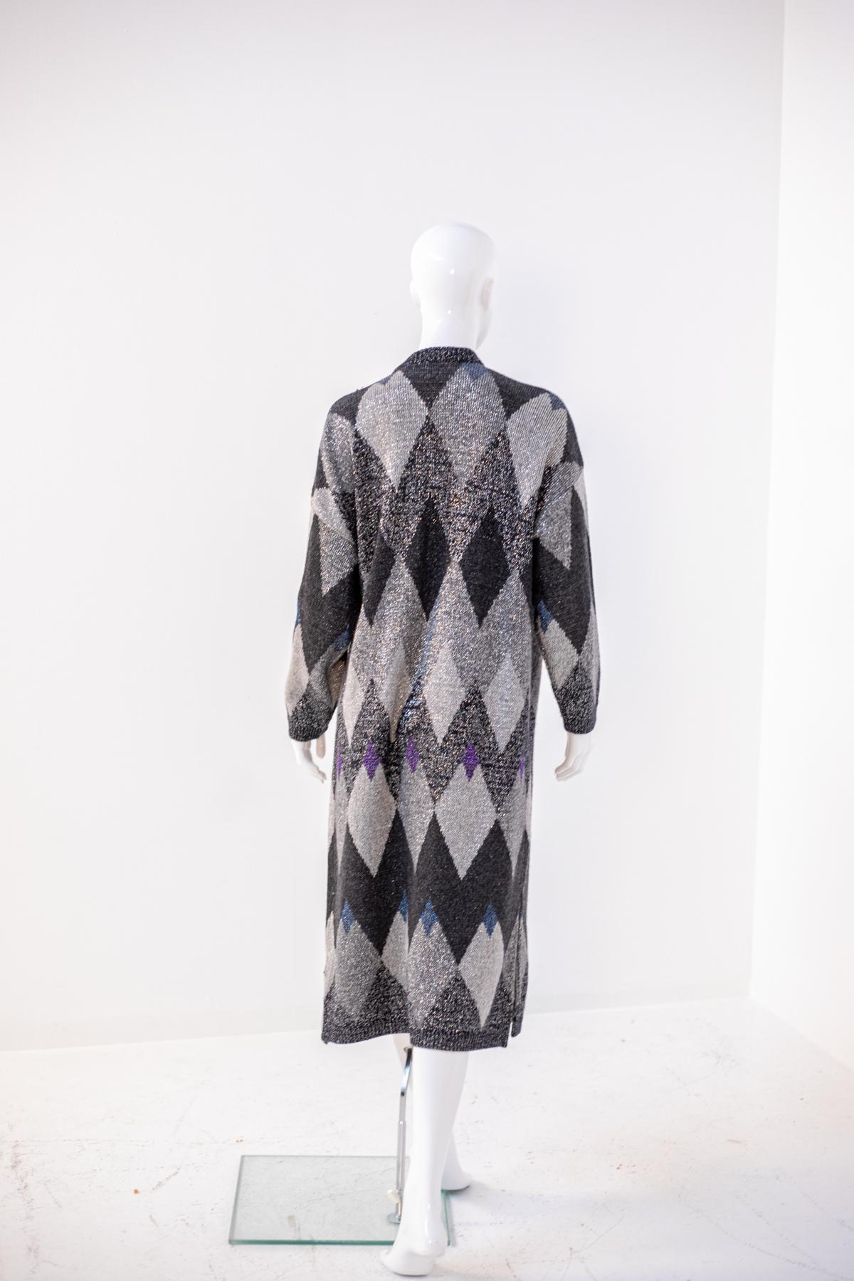 Krizia Lange offene Strickjacke aus Wolle im Angebot 6