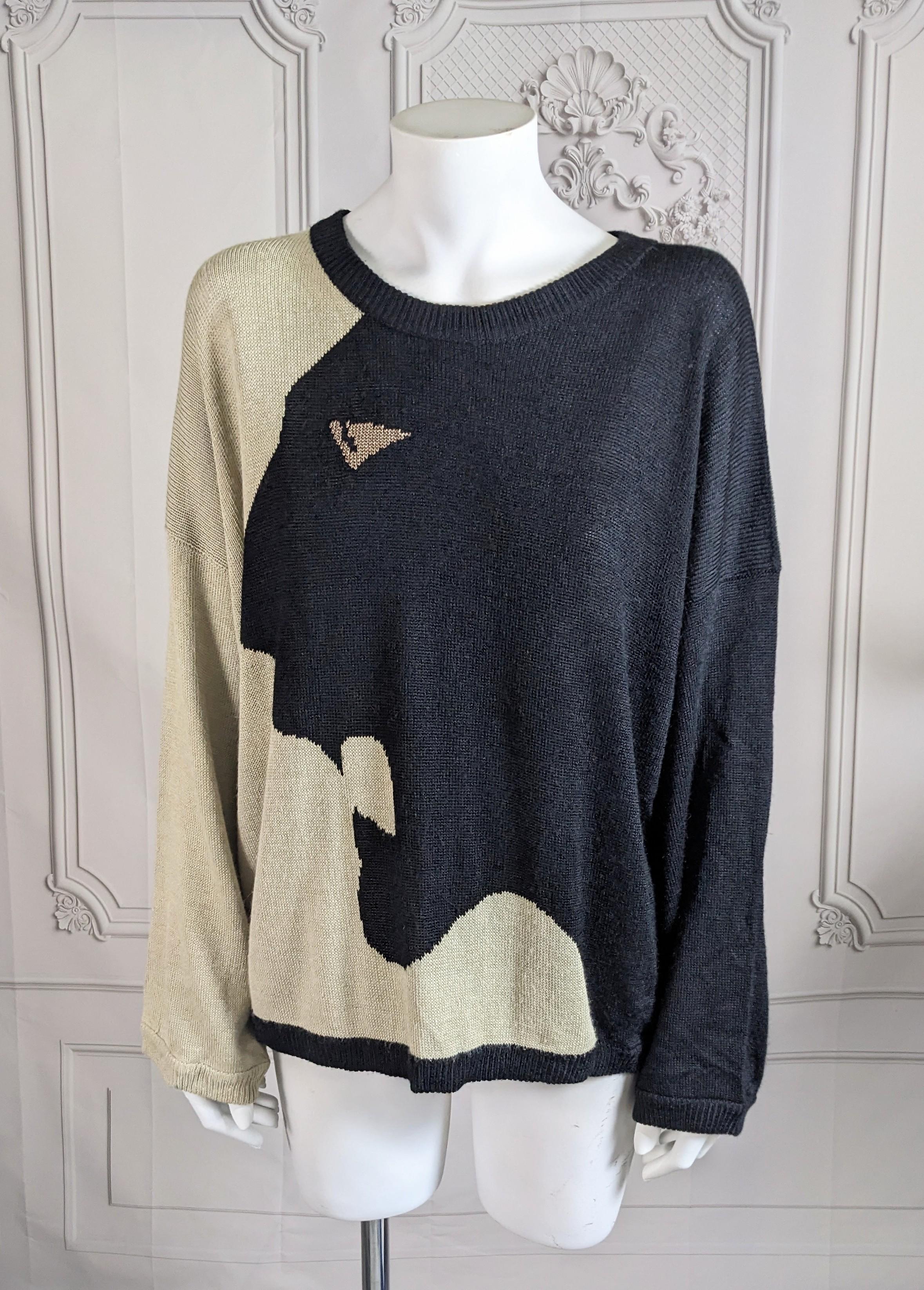 Black Krizia  Maglia Panther Sweater For Sale