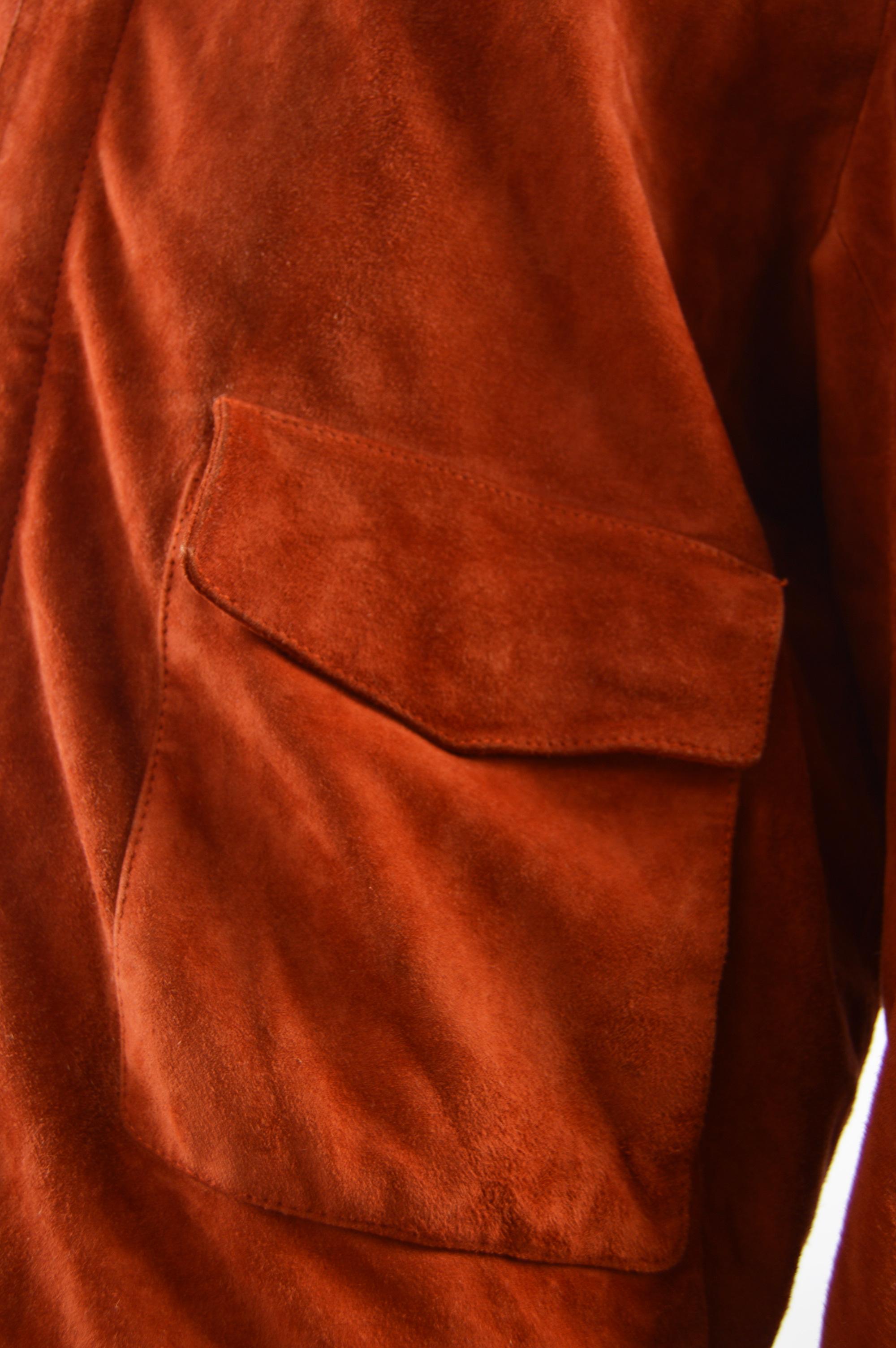 Red Krizia Men's Vintage Suede Blouson Jacket For Sale