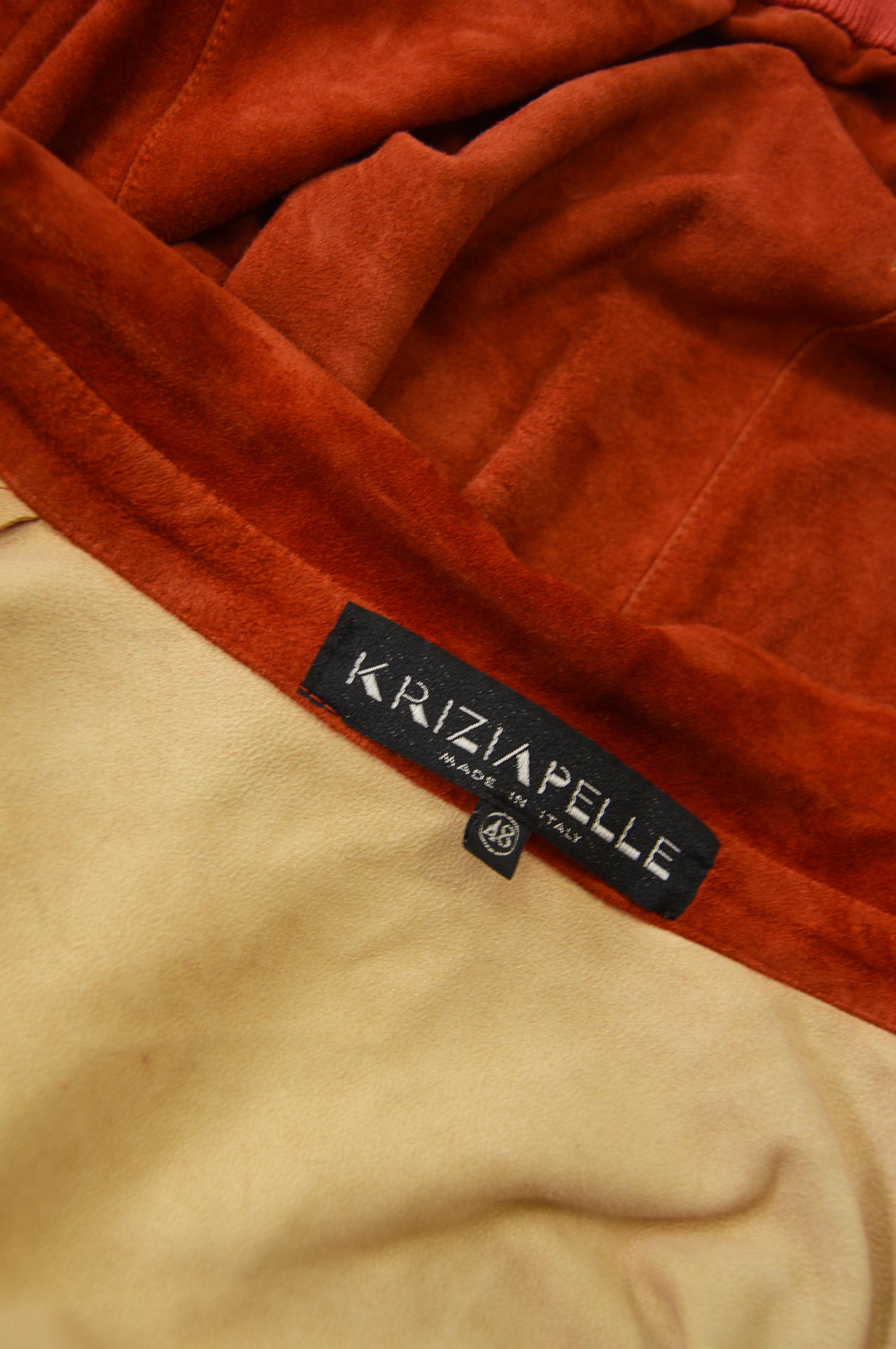 Krizia Men's Vintage Suede Blouson Jacket For Sale 3