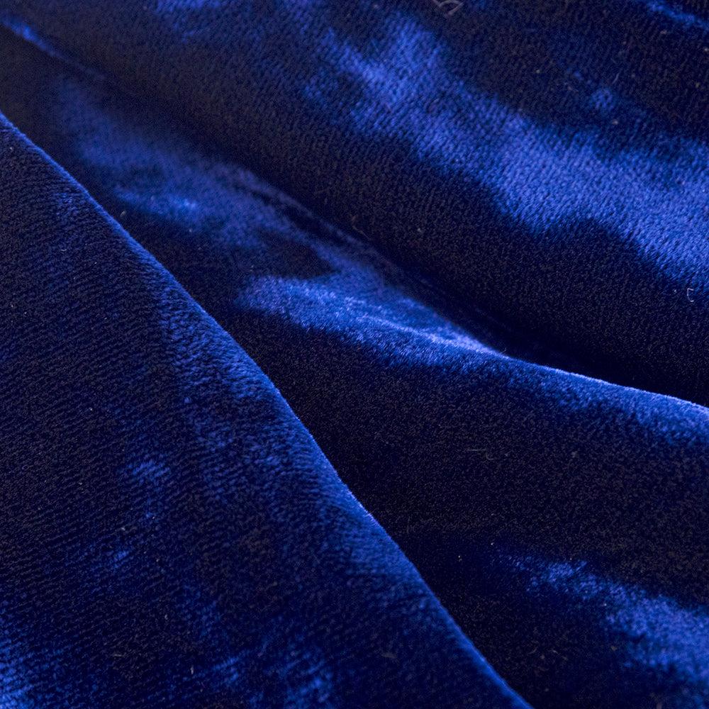 Women's KRIZIA Midnight Blue Velvet Skirt Suit, New/Old, 1990s For Sale
