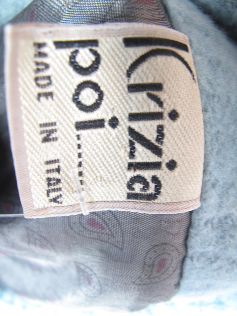 Krizia oversized mint wool coat at 1stDibs