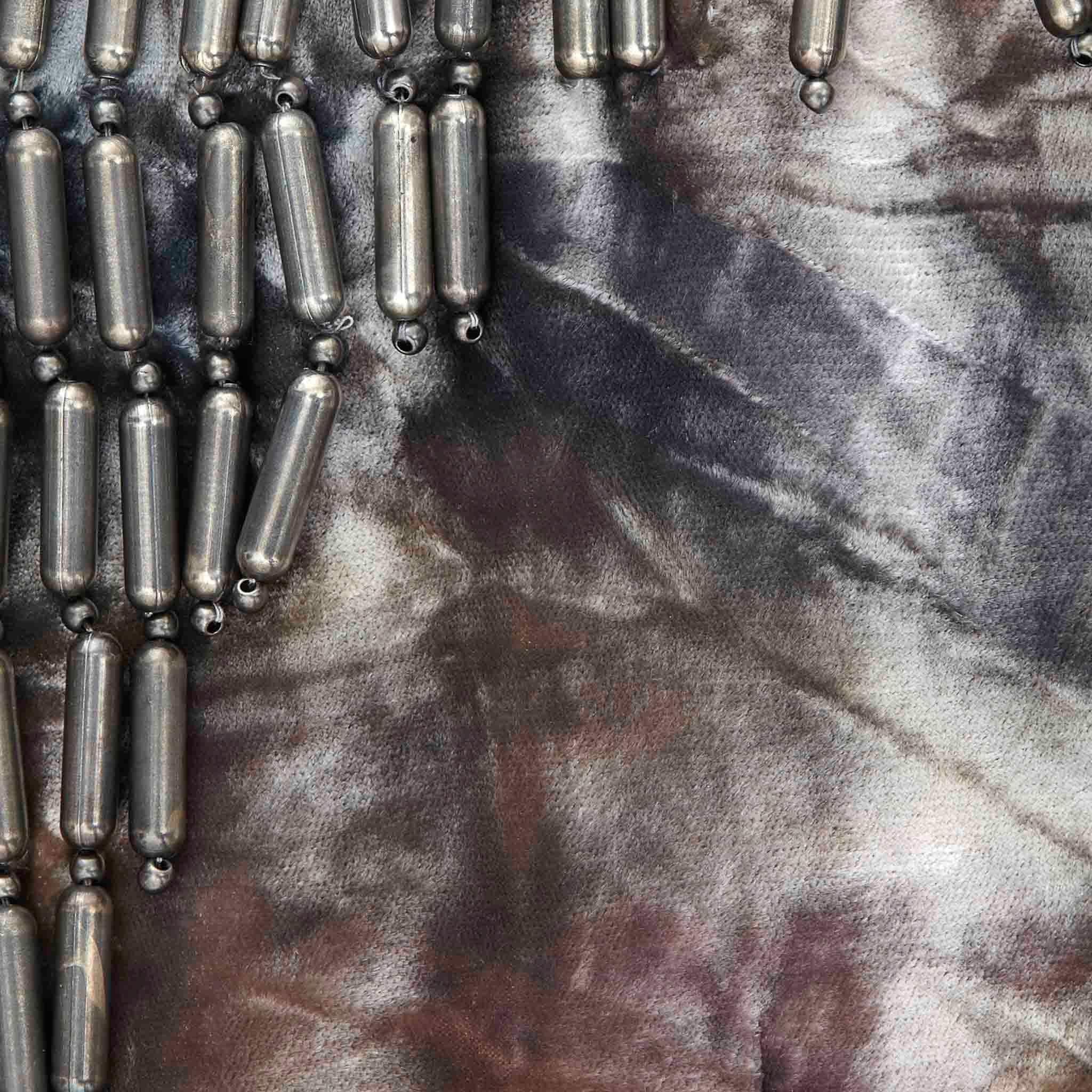 Veste Krizia vintage en velours perlé tie-dye, années 1980  État moyen - En vente à KENT, GB