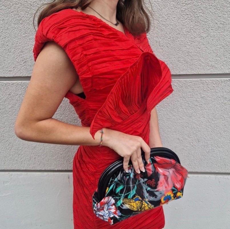 Krizia red mini dress For Sale 3