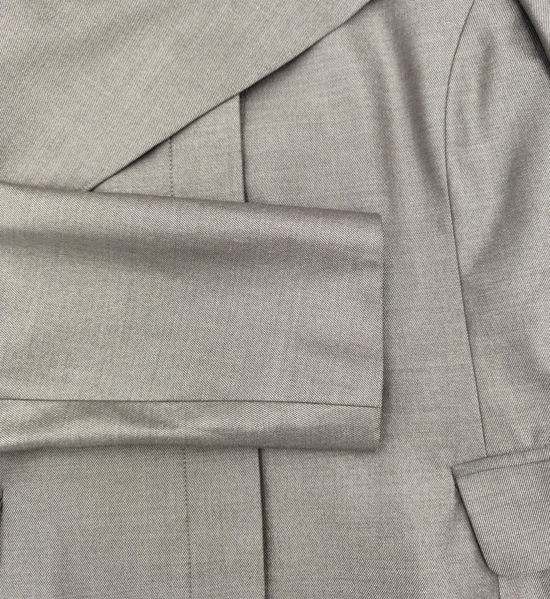 Krizia Top grey wool silk scarf blazer For Sale 2