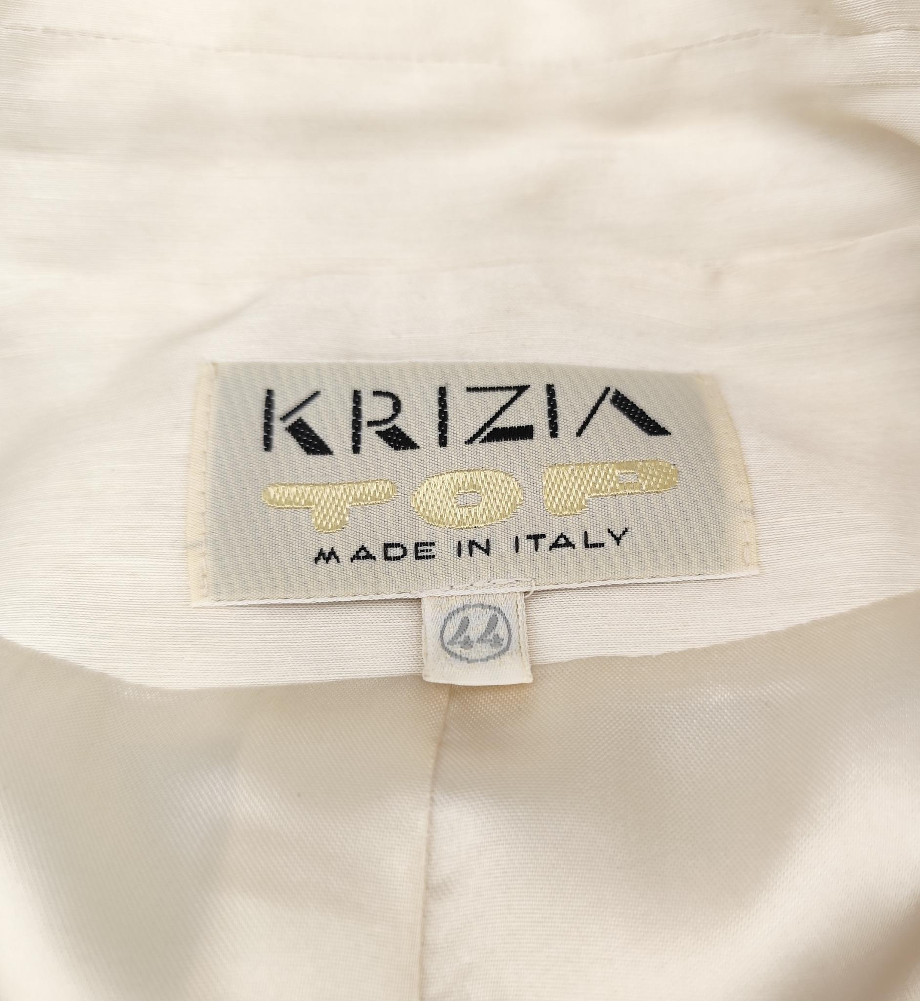 Krizia Top S/S 2013 runway silk embellished biker jacket For Sale 7