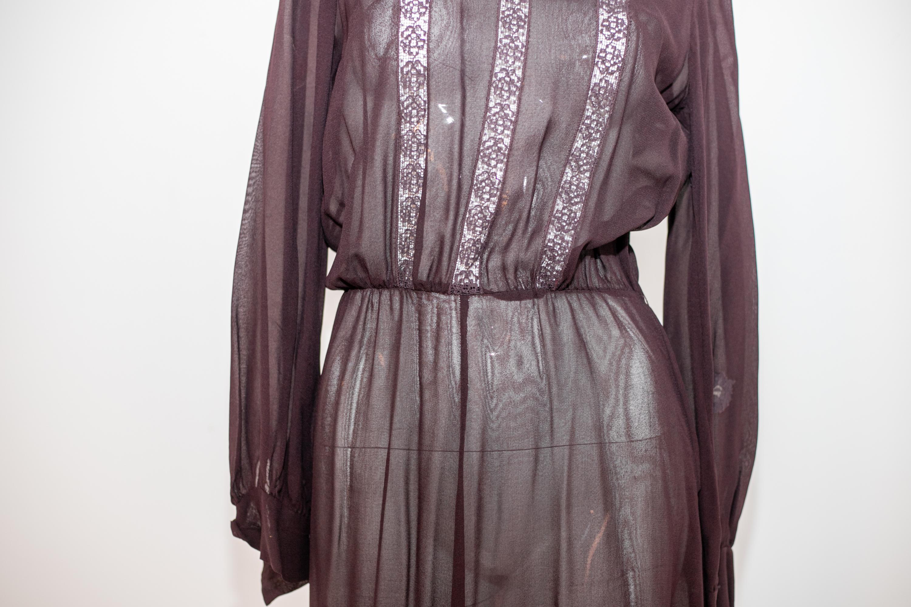 Women's Krizia Vintage Bordeaux Casual Dress