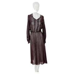 Krizia Vintage Bordeaux Casual Dress