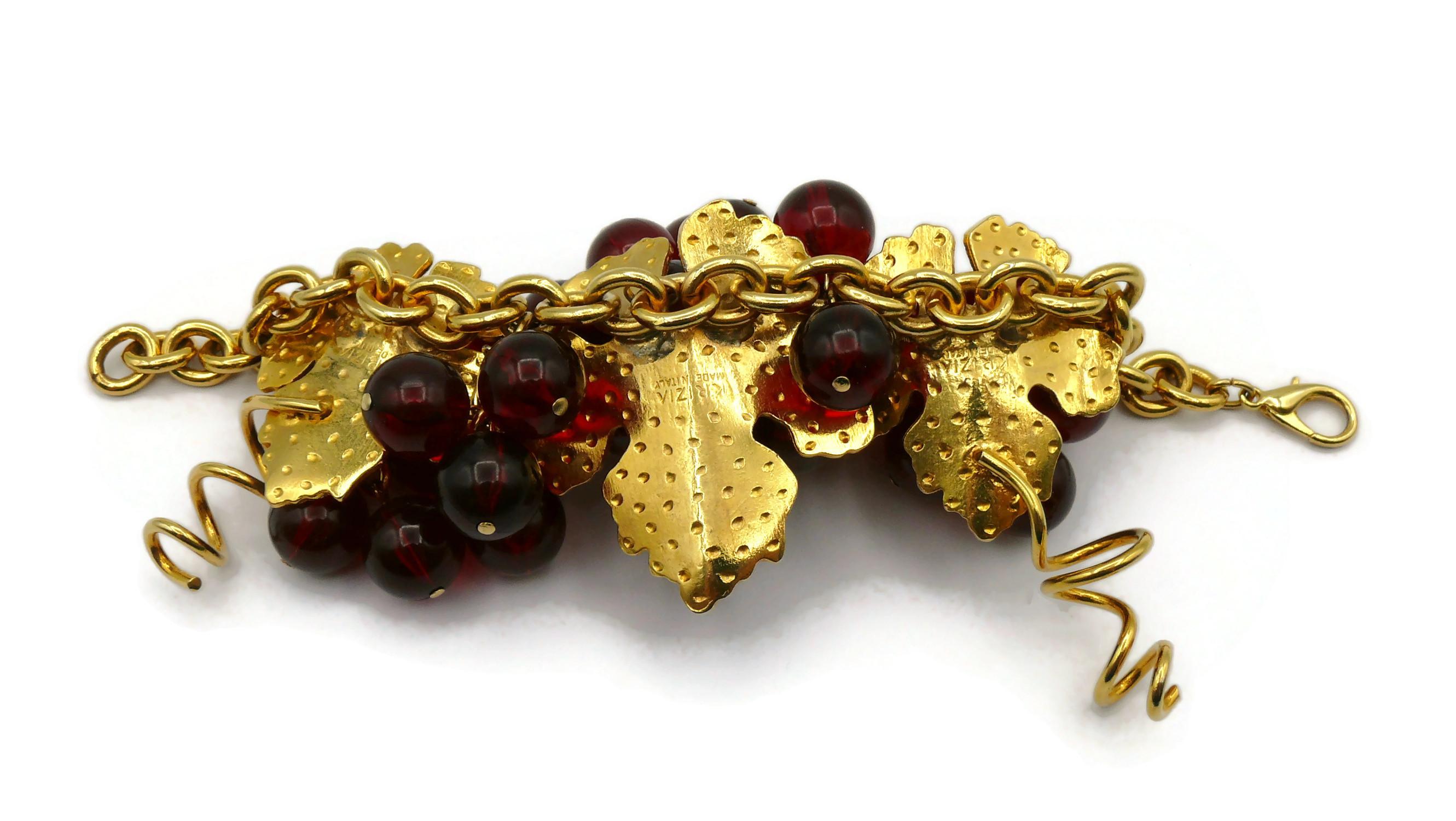 KRIZIA Vintage Bunches of Grapes Bracelet 7