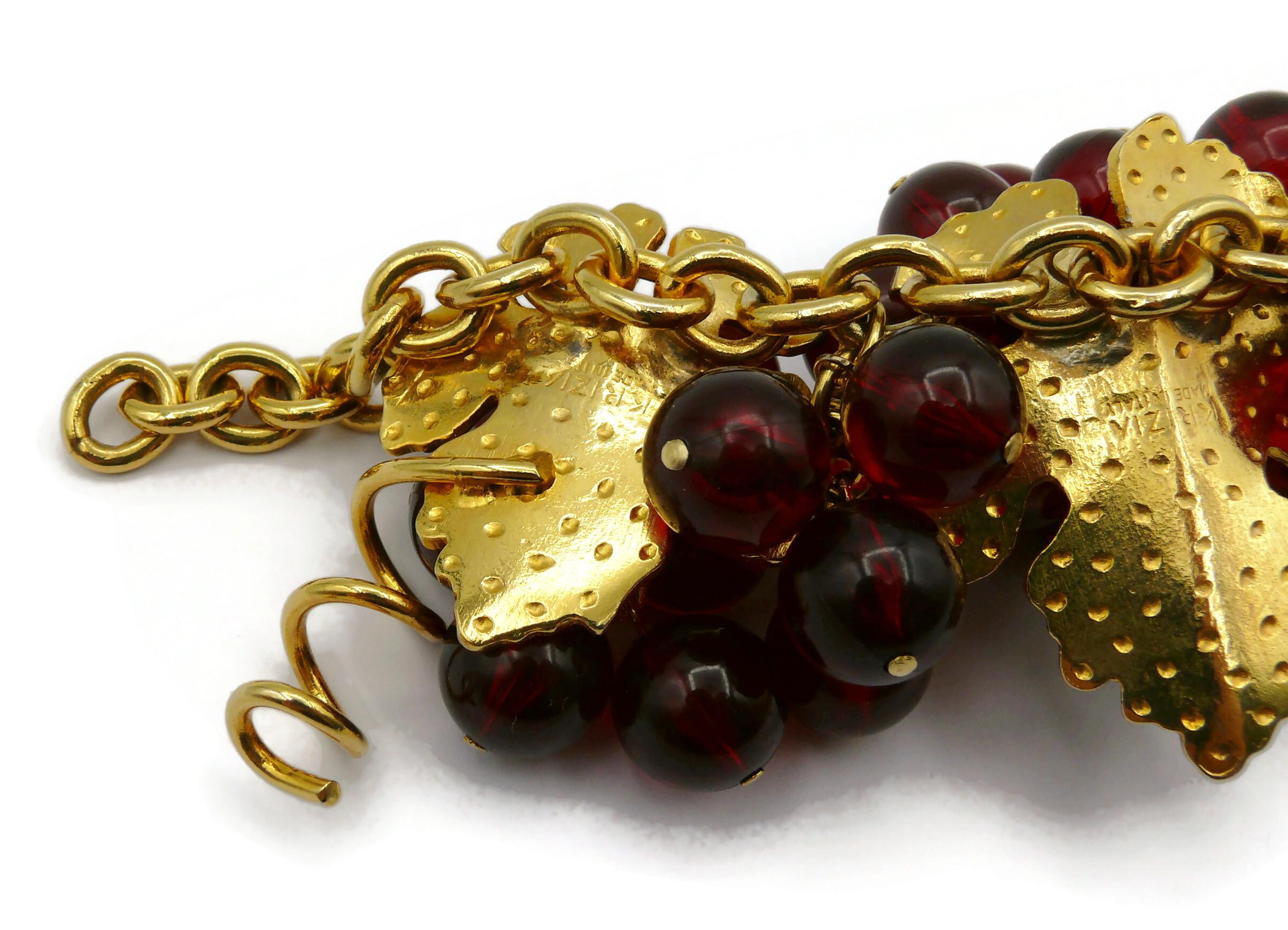 KRIZIA Vintage Bunches of Grapes Bracelet 8