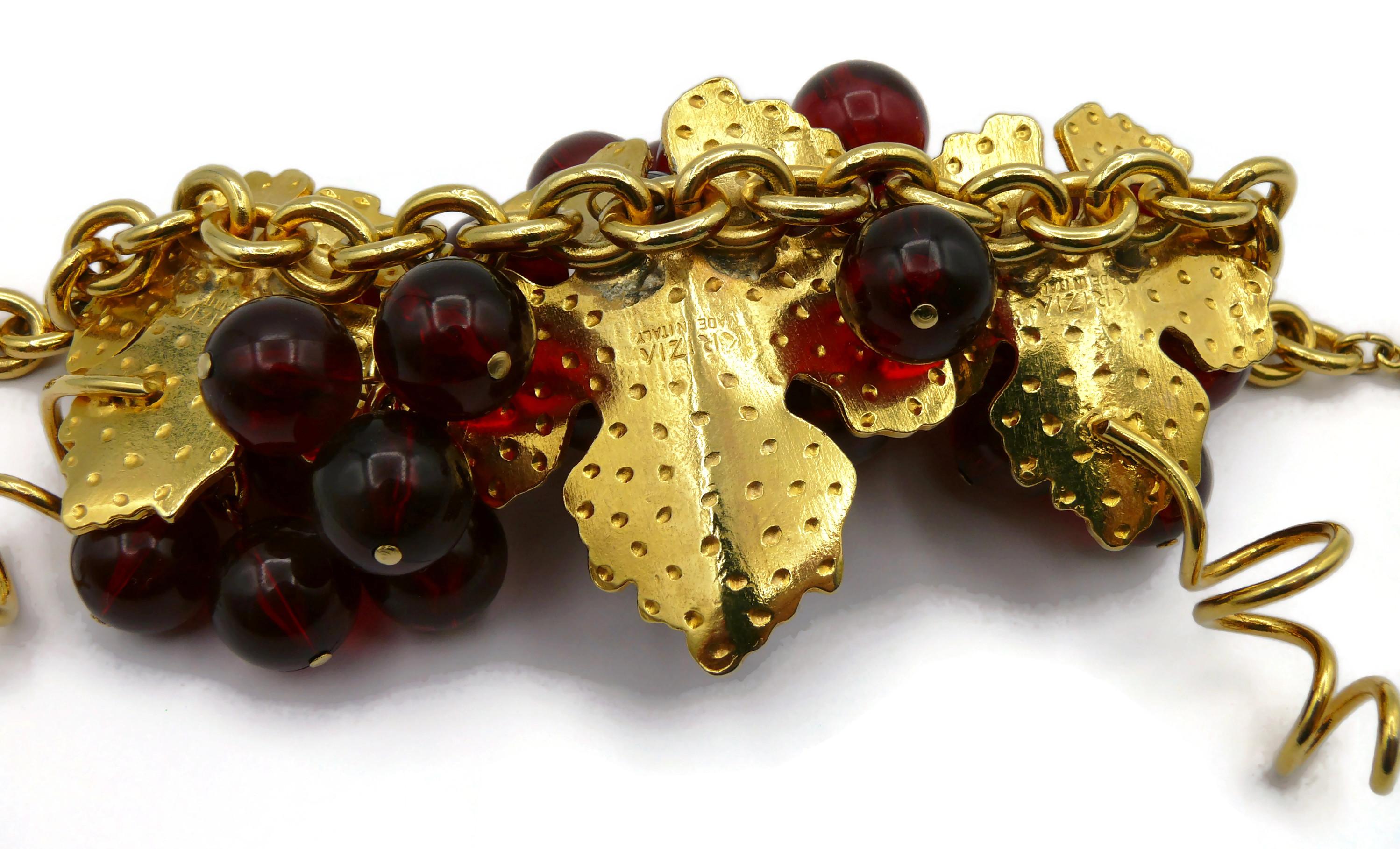 KRIZIA Vintage Bunches of Grapes Bracelet 9