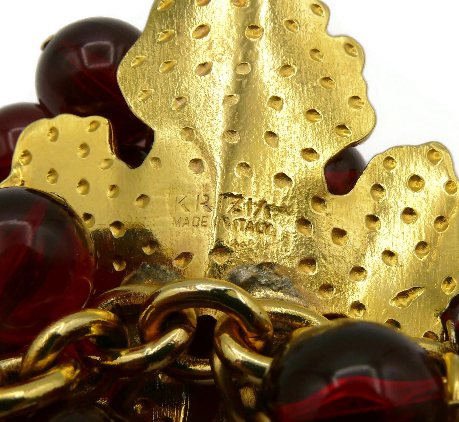 KRIZIA Vintage Bunches of Grapes Bracelet 11