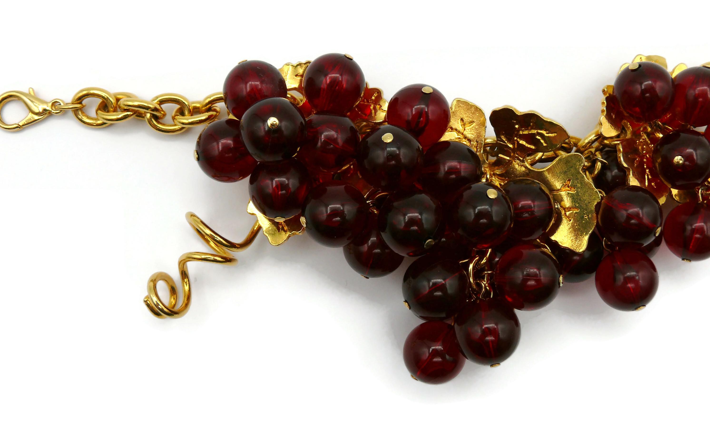 KRIZIA Vintage Bunches of Grapes Bracelet 4